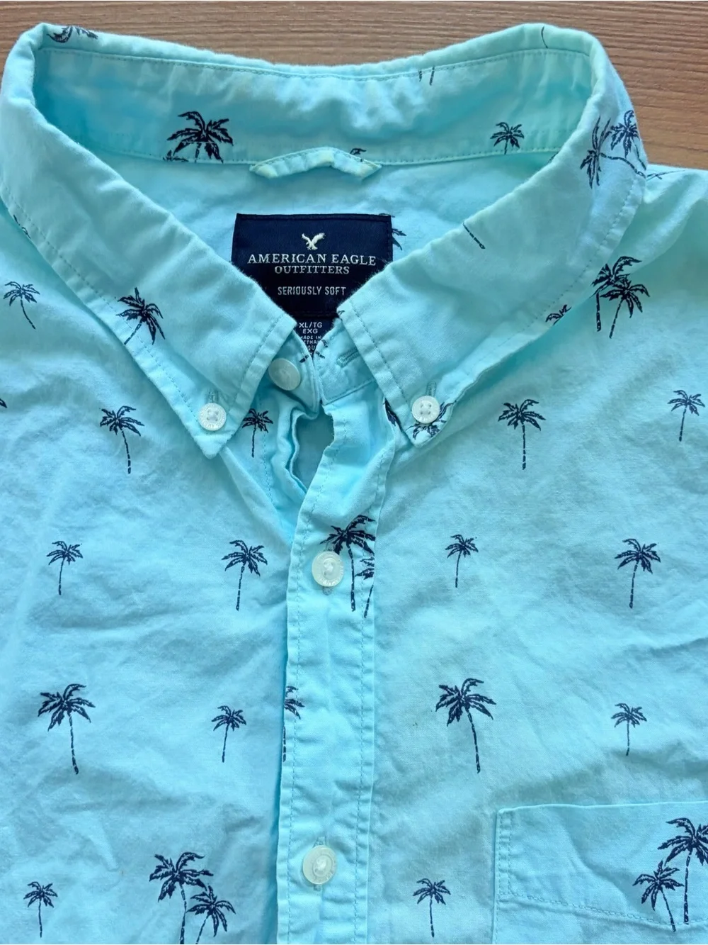 J. Crew Coral Floral & Light Blue Palm Short-Sleeve Button Shirts